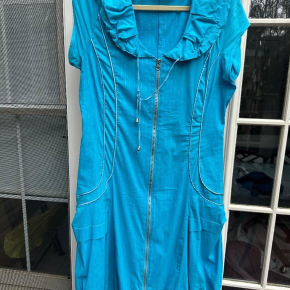 NEXX NEW YORK SCOOP NECK COTTON BLEND Dress, Size Euro 46 / US 10 (L) - Picture 2 of 6